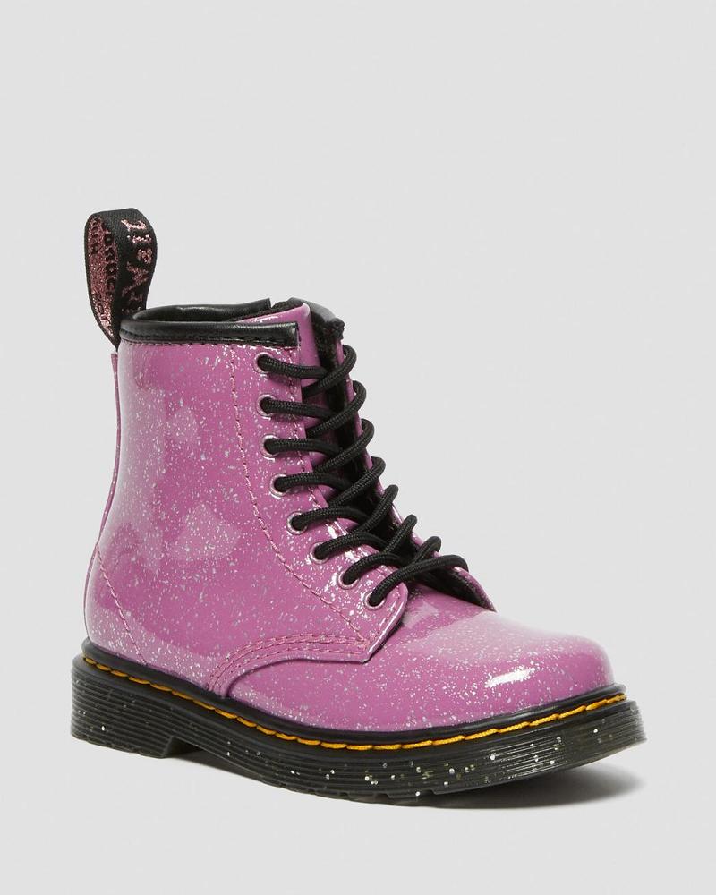 Botas con Cordones Dr Martens Toddler 1460 Glitter Niños Rosas | MX 131SGL